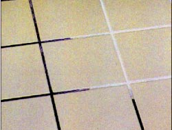 removing black mold from shower tile grout