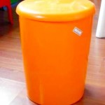 Orange Mold In Garbage Trash Can